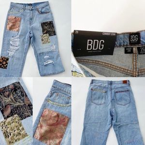 BDG High-Waisted Cowboy Jean – Printed Patchwork
